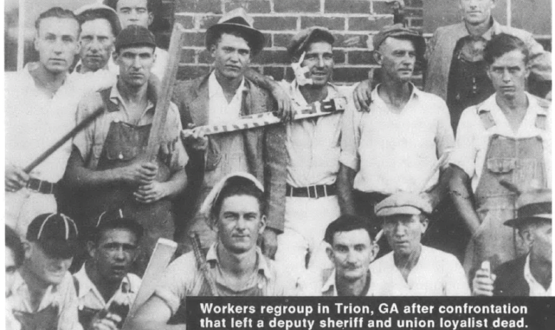 Archival photo of textile workers