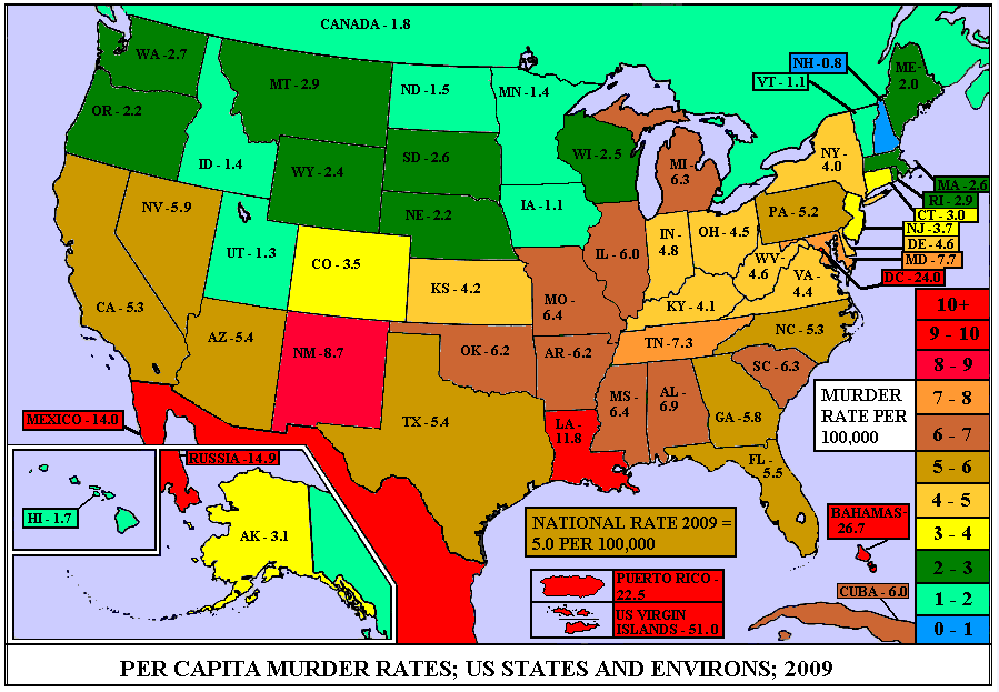 United States Homicide Map