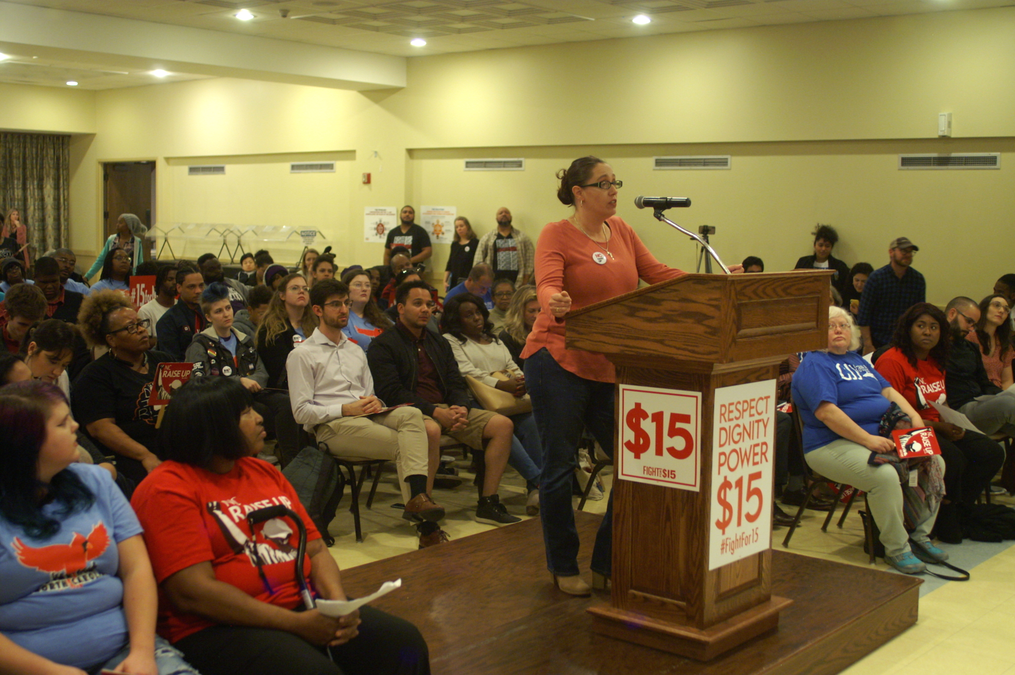 Lowwage workers make case for raises to North Carolina