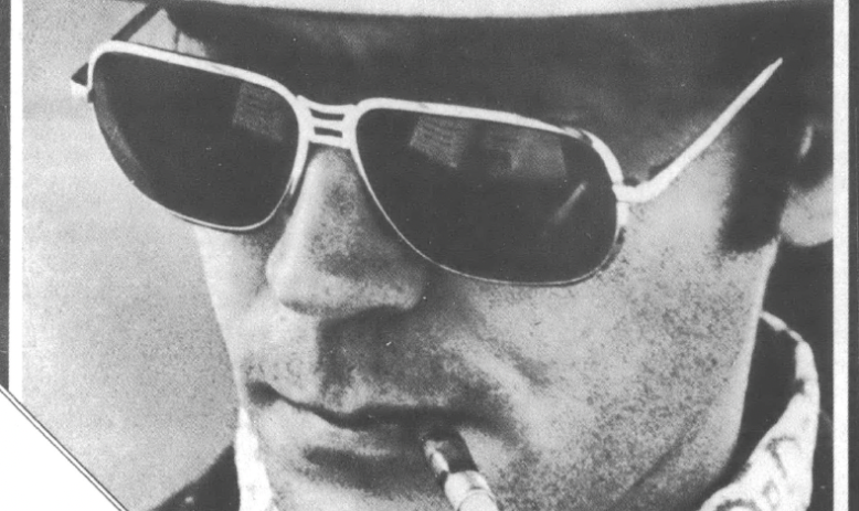 Hunter S. Thompson on poster for event at Duke University