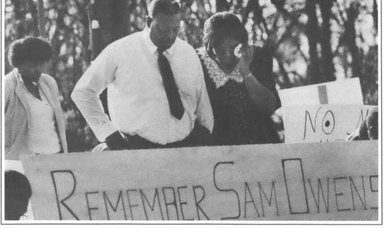 Sam Owens' parents lead a march to demand justice for their son's killing