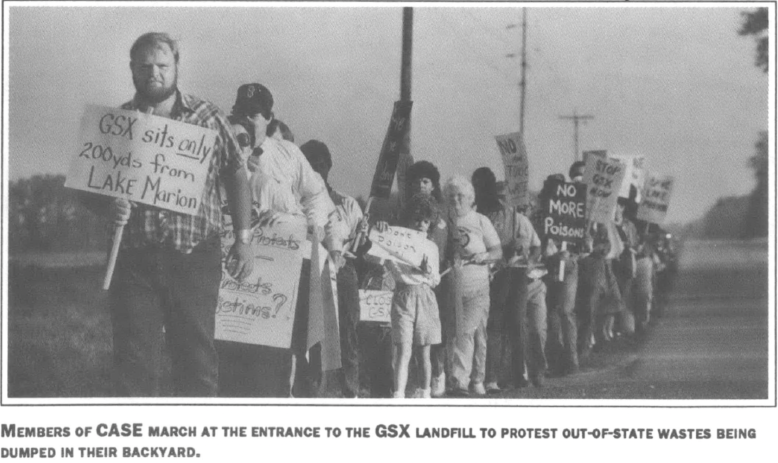 members of CASE marching