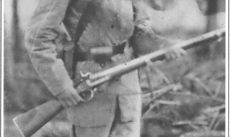 photograph of Southern soldier looking right