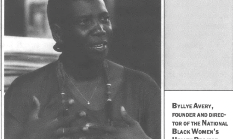 photograph of Byllye Avery, founder and director of the National Black Women's Health Project