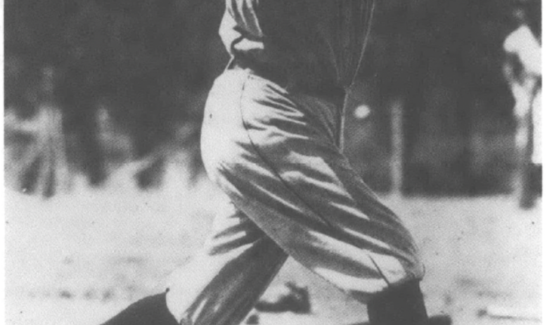 photograph of Ty Cobb playing baseball