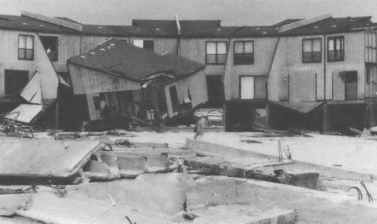 Oceanfront home partially destroyed