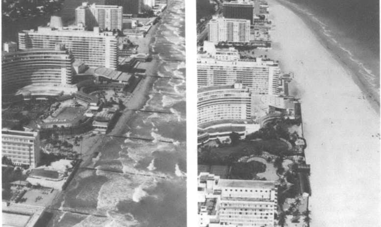 Miami Beach before and after renourishment
