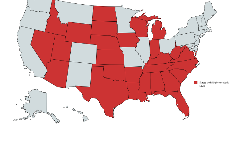 Virginia shows challenge of ending right-to-work in the anti-union