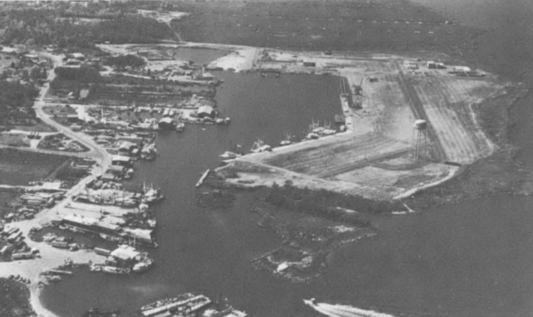 Aerial view of the seafood industrial park