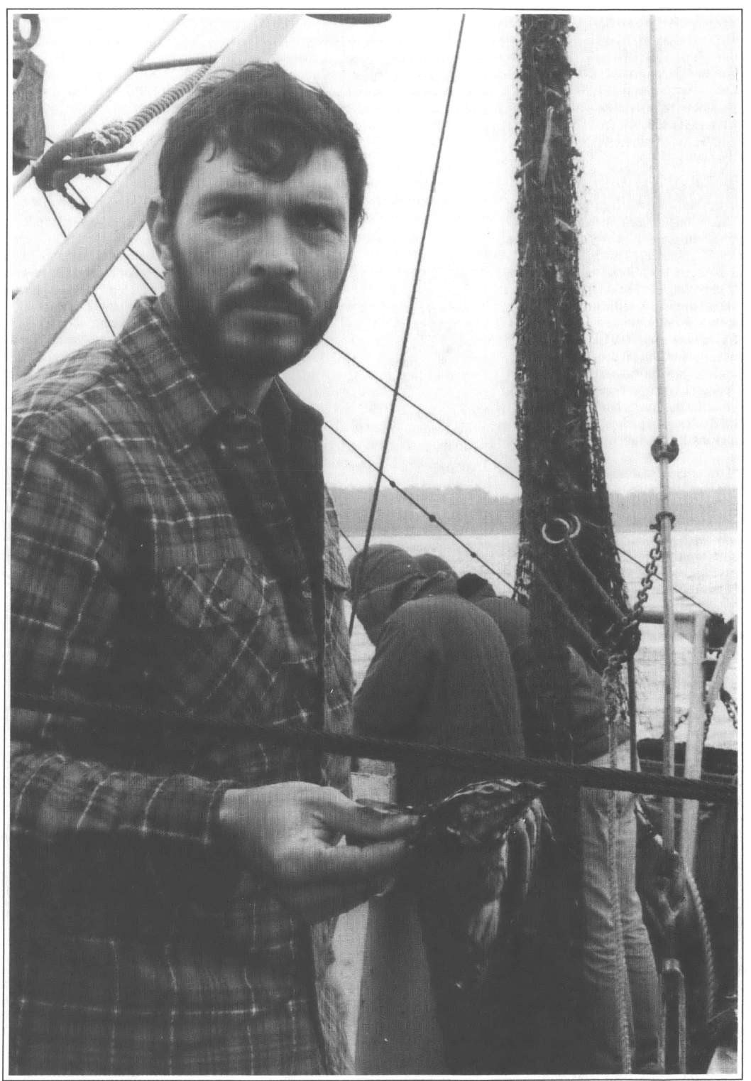 Young man on ship