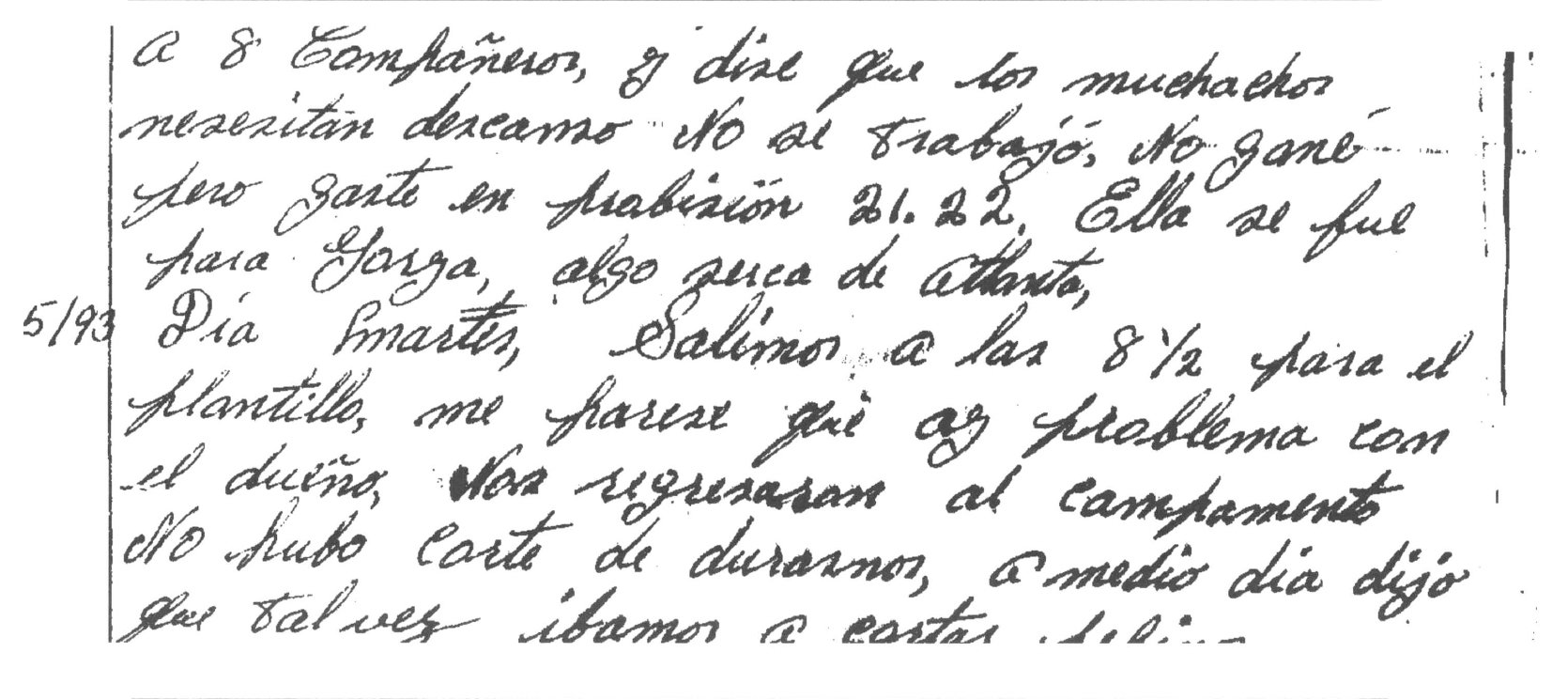 Scan of handwritten journal page