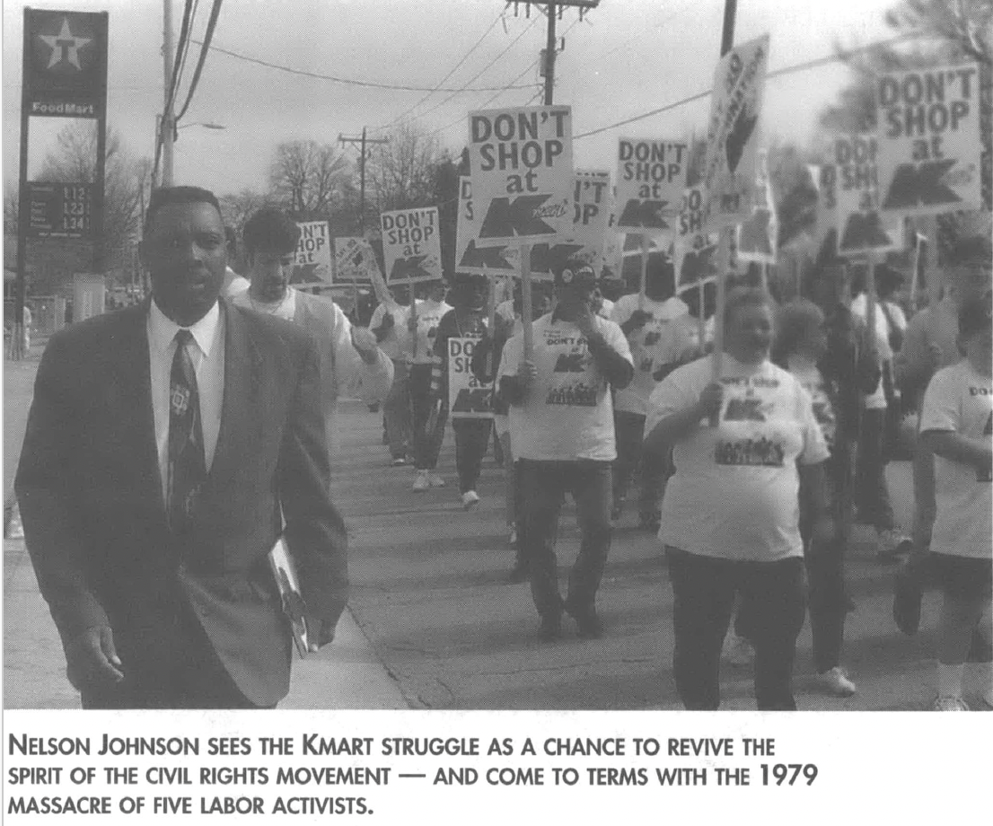 Nelson Johnson sees the Kmart struggle as a chance to revive the spirit of the civil rights movement—and come to terms with the 1979 massacre of five labor activists.