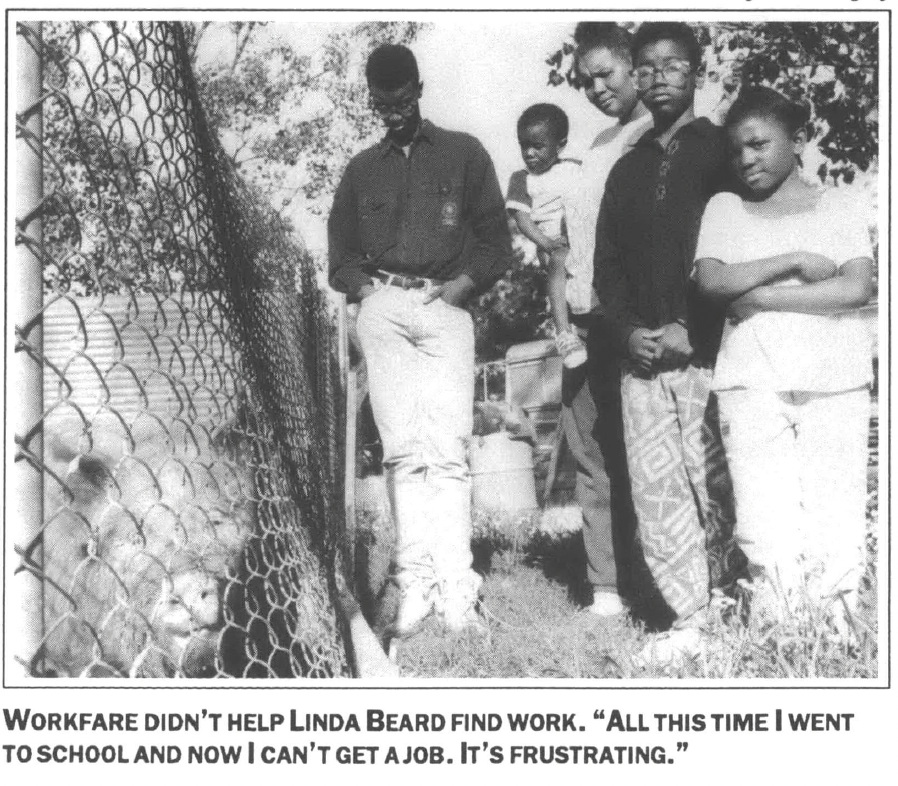 Workfare didn't help Linda Beard find work. 