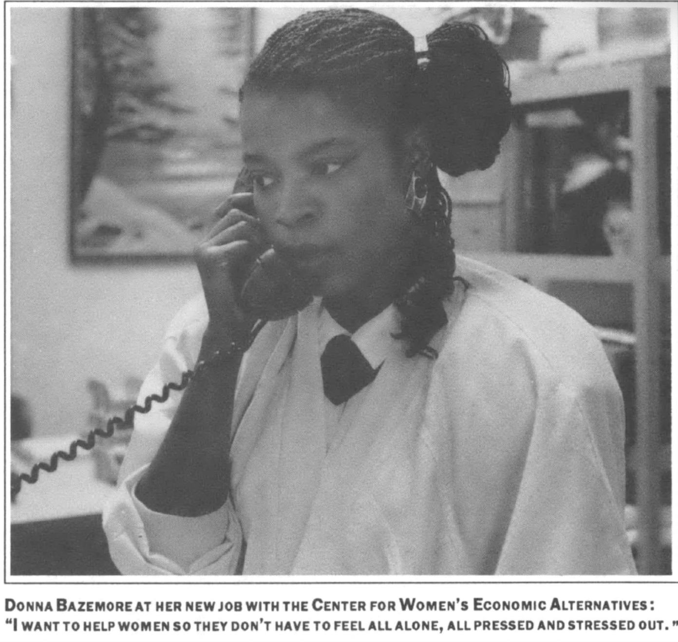 Donna Bazemore on the phone