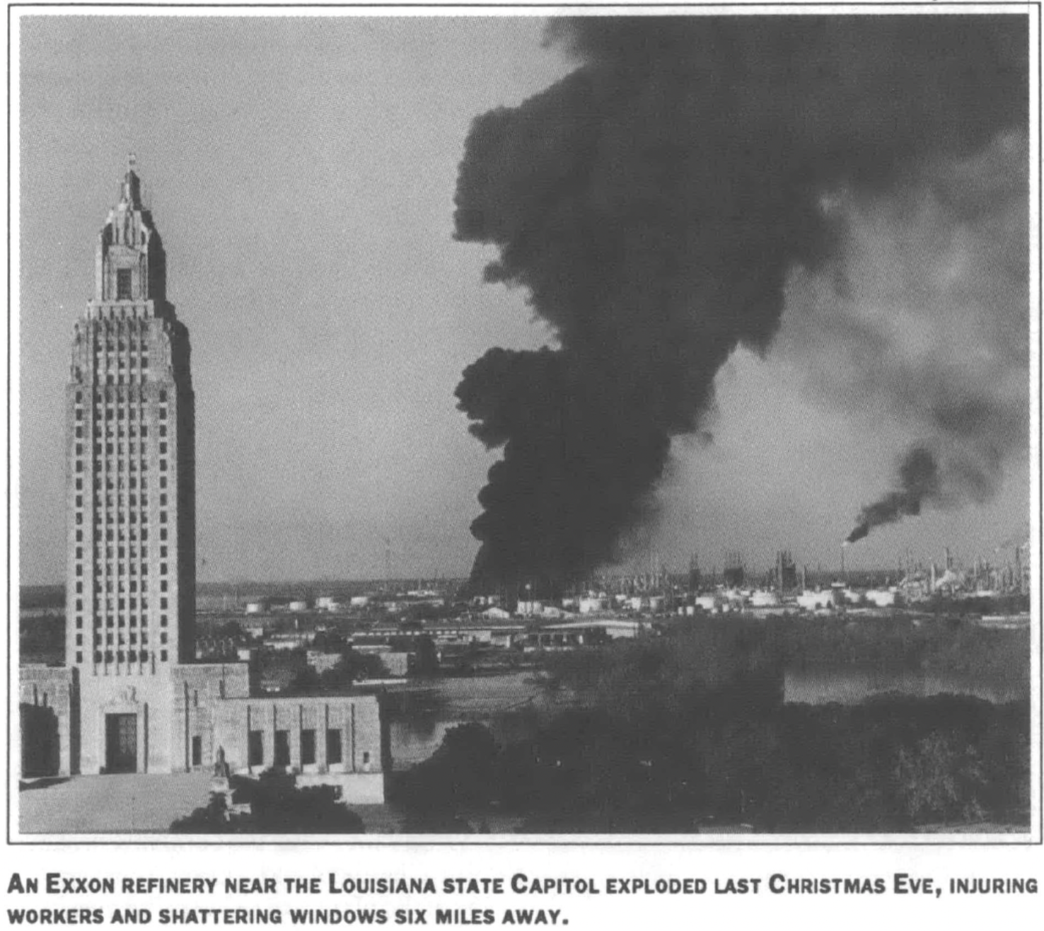 building with fire in background