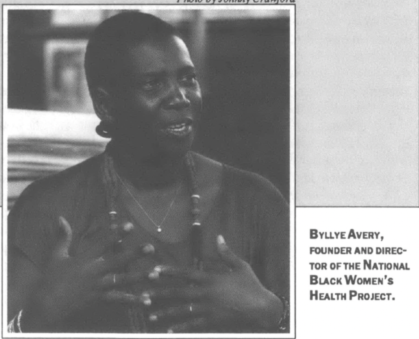 photograph of Byllye Avery, founder and director of the National Black Women's Health Project