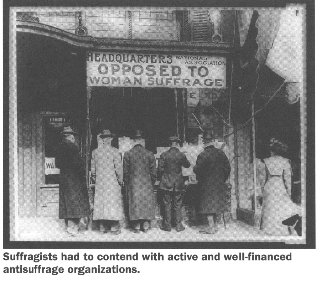 Historical photo of headquarters of organization opposed to women's suffrage