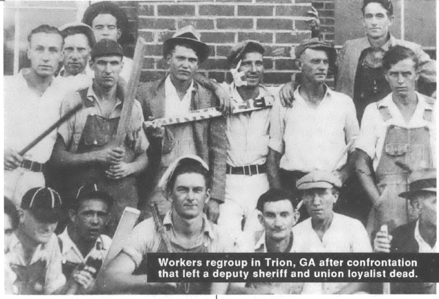 Archival photo of textile workers