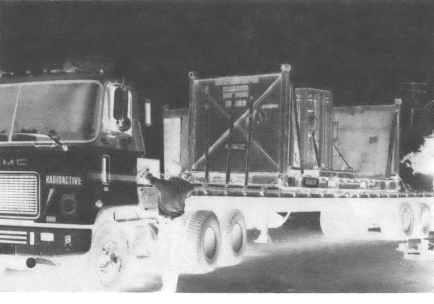 Negative showing semi truck