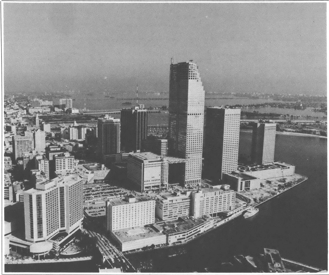 Aerial shot of downtown Miami