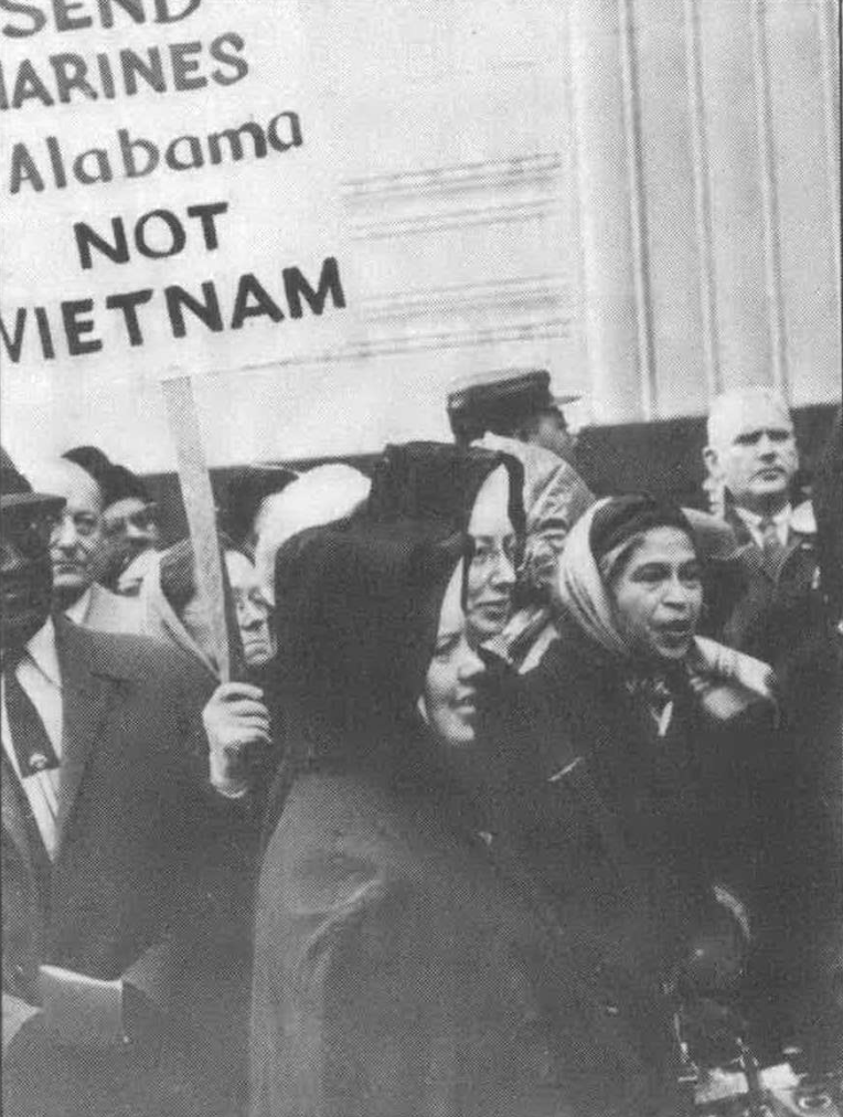 Detroit, 1965: Selma Support Demonstration. At Right: Rosa Parks