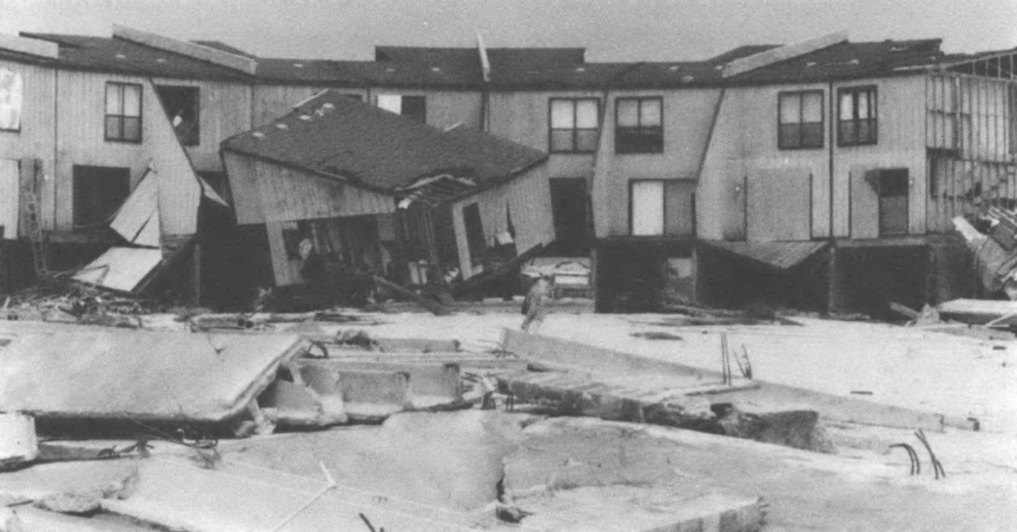 Oceanfront home partially destroyed