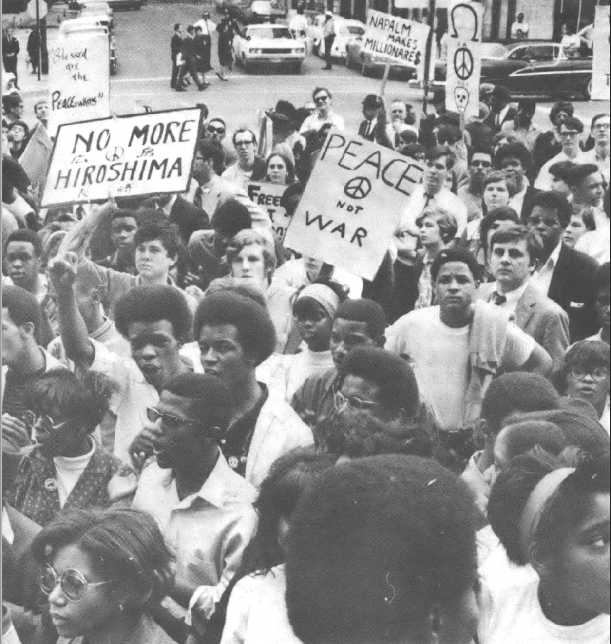 Black freedom marches and white peace marchers join forces