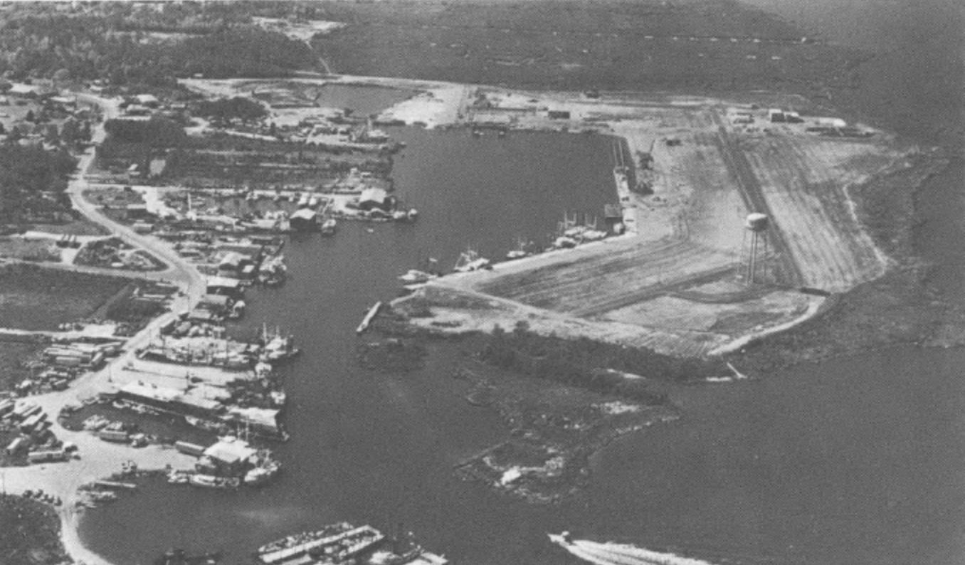 Aerial view of the seafood industrial park