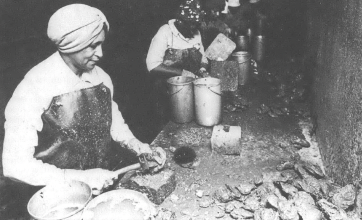 Three women cooking