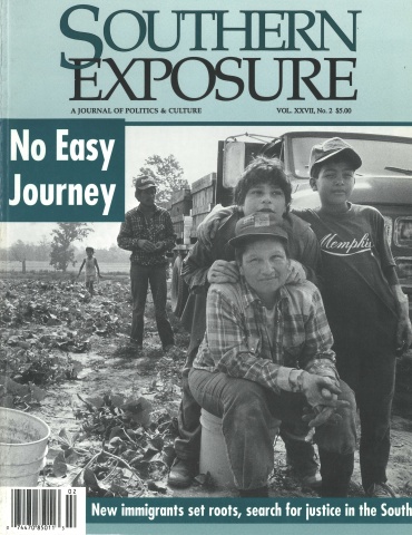 Southern Exposure issue that reads No Easy Journey, with a picture of several people standing next to a truck
