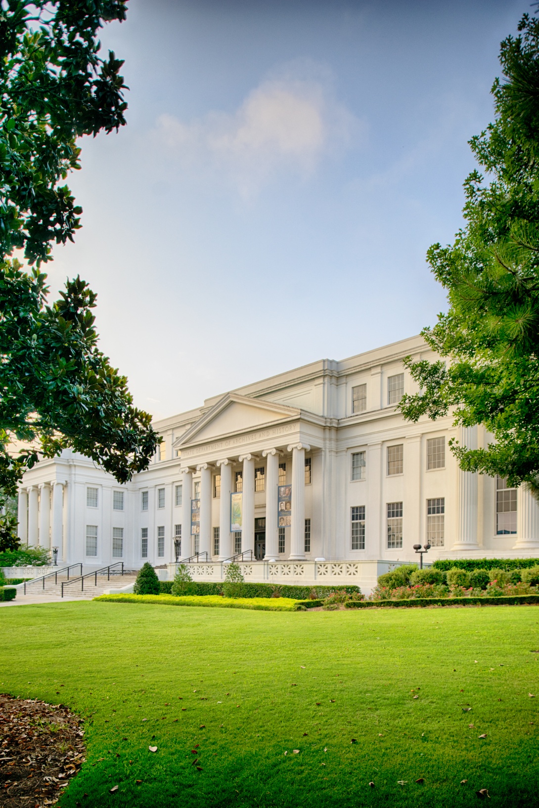 Sunrise at the Alabama Department of Archives and History.